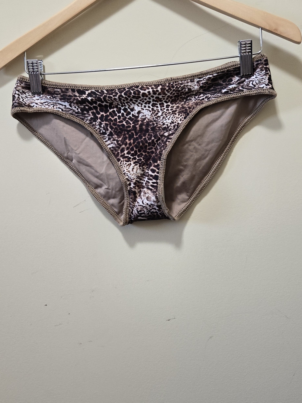 BECCA Brown Leopard Print Bikini Bottoms